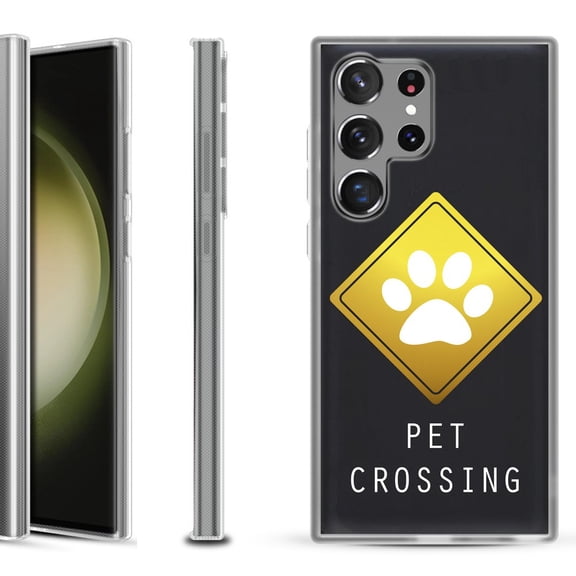 Shockproof Gel Phone Case for Samsung Galaxy S23 Ultra 5G, by OneToughShield ® - Pet Crossing