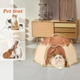 thumbnail image 2 of Cat Tent for Indoor, Indoor Dog House,Kitten Tent Suitable for Samll Dogs,Pet Cute Cave Nest Dog Houses(Beige, Medium), 2 of 6