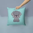 thumbnail image 2 of Dog Face Checkerboard Design Fabric Decorative Pillow, 2 of 4