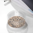 thumbnail image 6 of Round Glass Ashtray 8.5×3.5in Non-Bubble Anti-Rolling Edge Smooth Not Hurt Hands For Living Room Bedroom Work Hotel Office Car Leopard Skin Print Style Firebrick_1, 6 of 8