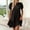 Black, variant on MIANHT Women’S Dresses Summer Solid Color Drop Shoulder Mini Dress Casual Slim Fit Short Sleeve Faux-Wrap Sundress