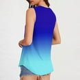 thumbnail image 5 of CYRBOKO Women's Tank Tops, Soft Summer Vacation Crew Neck Sleeveless Shirts Blue Size S, 5 of 7