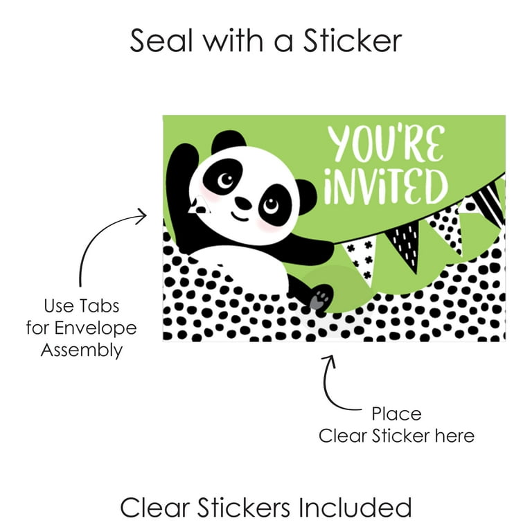 Big Dot of Happiness Party Like a Panda Bear - Fill-In Cards - Baby Shower or Birthday Party Fold and Send Invitations - Set of 8 - Walmart.com big-dot-of-happiness-party-like-a-panda-bear-fill-in-cards-baby-shower-or-birthday-party-fold-and-send-invitations-set-of-8-walmart-com
