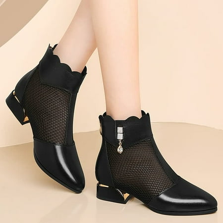 

Byte Legend Chunky-heeled Shoes Ladies Leather Shoes Summer Fashion Sandal Boots