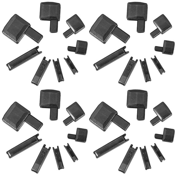16 Sets Clothing Repairing Zipper Stops Kit for Jackets Dark Grey