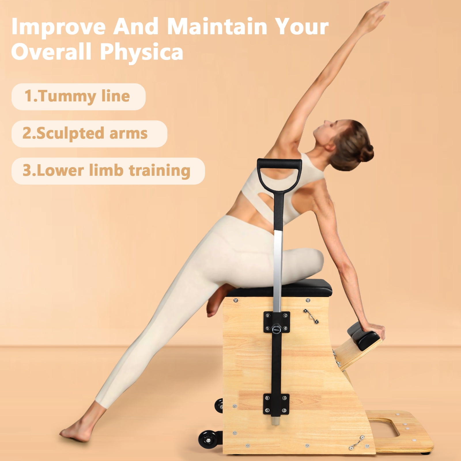 Pilates Chair, Pilates Reformer Machine for Home, Stability Pilates
