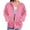 Pink, variant on TKLPEHG Athletic Zip Up Jacket Women Casual Long Sleeve Hoodies Coats Hooded Y2k Jackets Solid Loose Sweatshirts Outerwear (Beige,L)