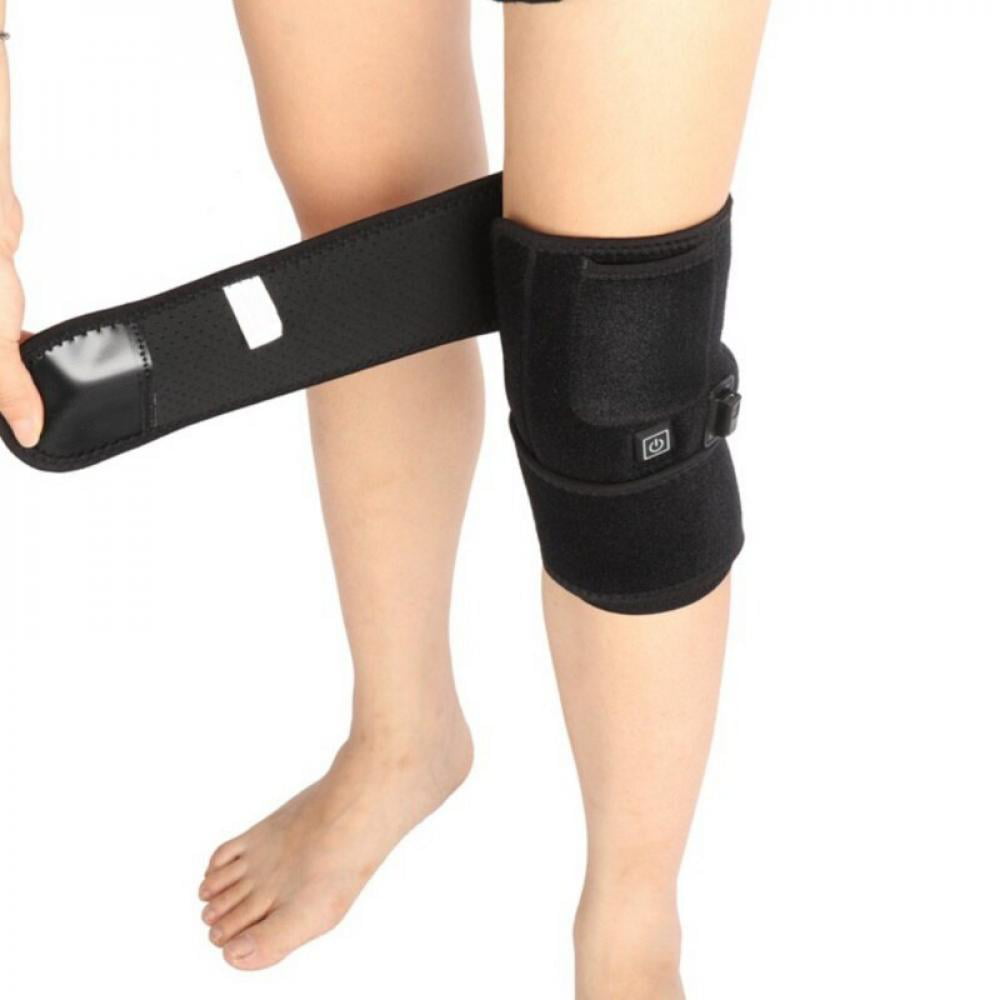 Joint Pain Reliever 1pc Heated Knee Pad Massager Therapy Strap USB Charge Cable 