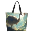 thumbnail image 1 of Fotbe Majestic Ostrich In Forest Bolsa Tote Estética de Lona con Estampado para Mujer - Bolsa Reutilizable de Hombro Casual para Vacaciones, Compras, Trabajo y Gimnasio, 1 of 8