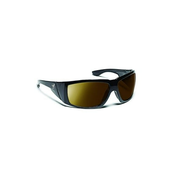 7eye 900554 Jordan Sharp View Polarized Copper Sunglasses- Glossy Black - Medium & Extra Large