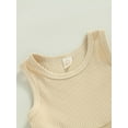 thumbnail image 6 of Baby Kids Girl’s Dress, Sleeveless Crew Neck Solid Summer A-line Dress for Casual Daily, 6 of 9