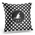 thumbnail image 1 of ABPHQTO Cute Skiing Black and White Polka Dots Snow Cool Funda de almohada 40x40 cm, 1 of 1
