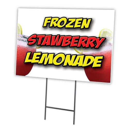 SignMission C-2436 Frozen Strawberry Lemon 24 x 36 in. Frozen Strawberry Lemon Yard Sign & Stake