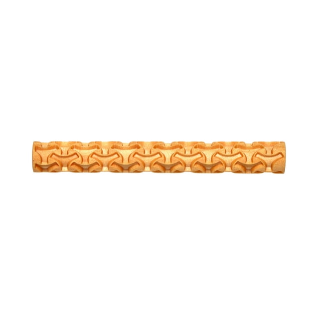 Rodillo de Madera MKM TW-07 con Patrón Wishbone Weave de 7.5 cm