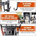 thumbnail image 4 of Heavy Duty Metal Garden Tool Organizer for Garage and Storage with Wheels, 4 of 5