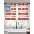 thumbnail image 2 of Independence Day Sheer Curtains 54 Inch Length 2 Panels for Living Room, American Flag Red Blue White Flowers Voile Kitchen Curtain Set, Luxury Privacy Drapes Window Treatment for Bedroom, 2 of 7