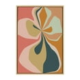 thumbnail image 2 of Kate and Laurel Sylvie Morning Hibiscus Framed Canvas Wall Art by Alicia Bock, 23x33 Natural, Colorful Plant Illustration Art for Wall, 2 of 6