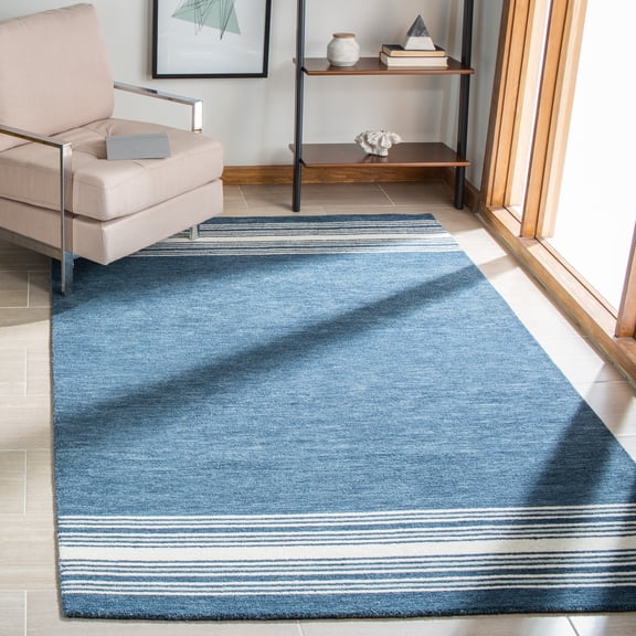 Safavieh Metro Jackie Striped Area Rug, Blue/Ivory, 6' x 6' Square