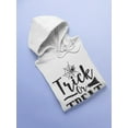 thumbnail image 3 of Trick Or Trear. Spider And Broom Hoodie Men -Image by Shutterstock, Male x-Large, 3 of 4