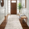 thumbnail image 4 of Haoyunlai 3x12 Hallways Runner Rugs: Soft Kitchen Rug Non-slip Floor Mat With Rubber Backing Washable Non Shedding Beside Carpet For Bedroom Abstract Home Decor Runner(3x12 Beige/cream, 4 of 8