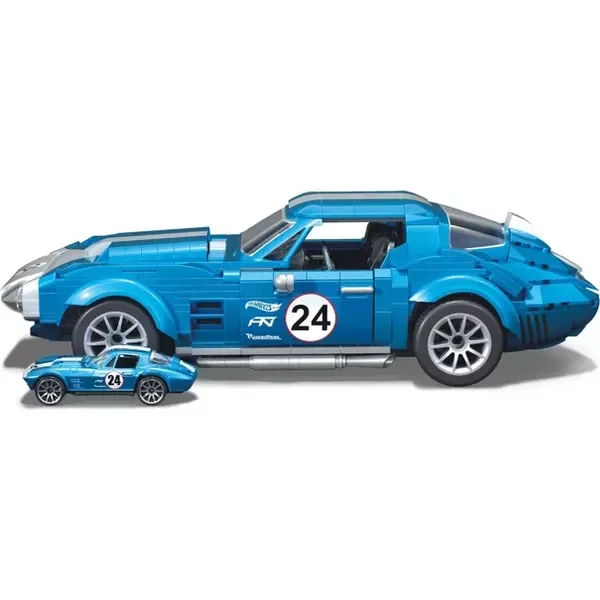 MEGA Hot Wheels 63 Corvette Grand Sport Race Car Building Toy Kit
