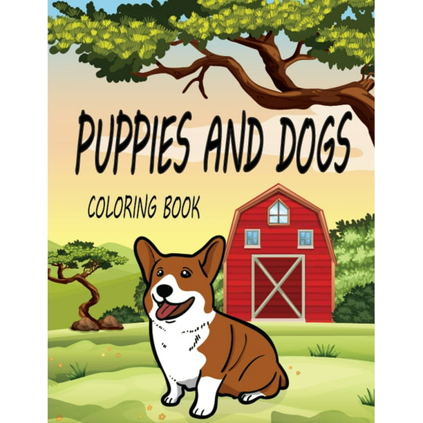 puppies and dogs coloring book simple design puppy coloring pages for adults and kids 8 5x11 inch pages 50 printable images inside lovely dogs coloring book for adults paperback walmart com