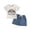 T02-White, variant on HCNTES Toddler Baby Boy Summer Outfits Playful Crawfish Embroidered T-Shirt and Striped Shorts 2-Piece Set Toddler Boy Summer Clothes