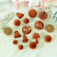 thumbnail image 3 of Christmas Tree Ornaments Set, Velvet Christmas Ornaments, Brown Gold Christmas Ball Ornaments, Christmas Tree Decorations for Holiday Season, 38 Piece Hanging Decor Ornament Kit, 3 of 3