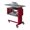 Red, variant on Accent Table with Metal Cargo Style and 3 Caster Wheels Red - Saltoro Sherpi