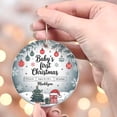 thumbnail image 4 of Name/Birthday/Info Baby Christmas Ornament 2025, Baby's First Christmas Ornament Gift for New Dad Mom Newborn, Baby's 1st Christmas Ornament Gift, 4 of 5