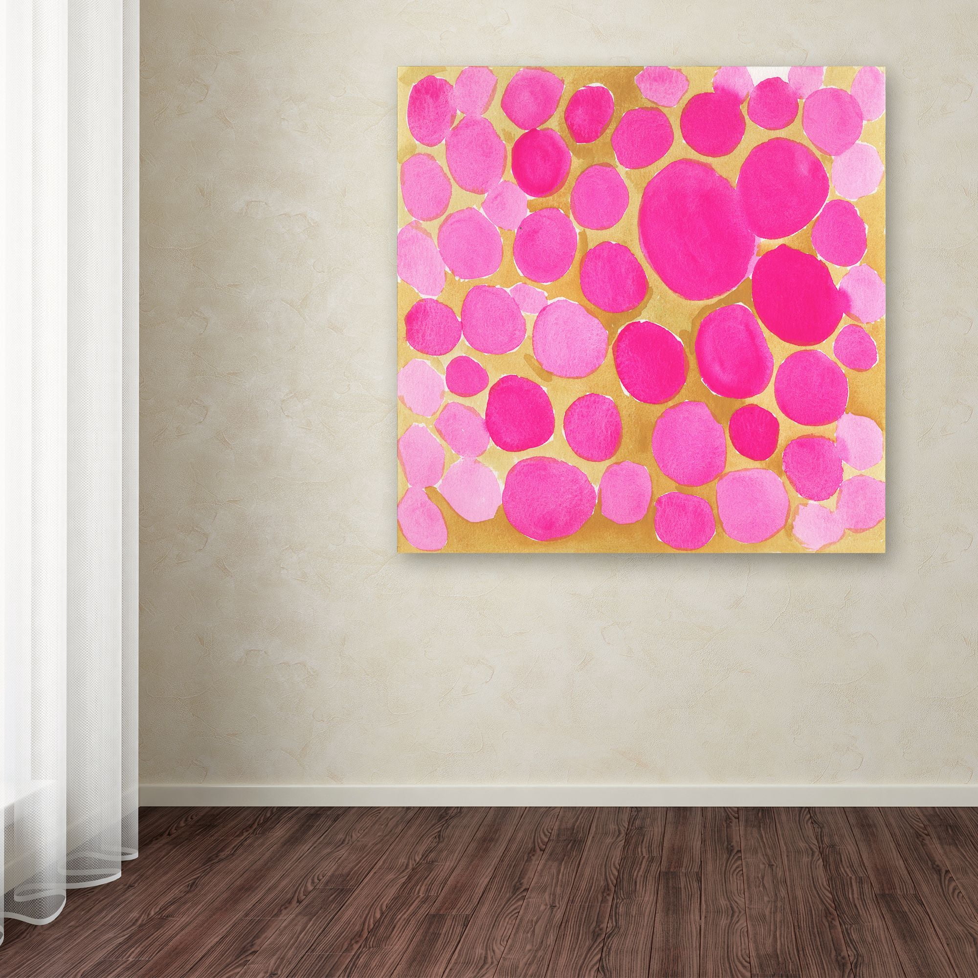 Trademark Fine Art 'Pebbles Yellow' Canvas Art by Fernanda Franco