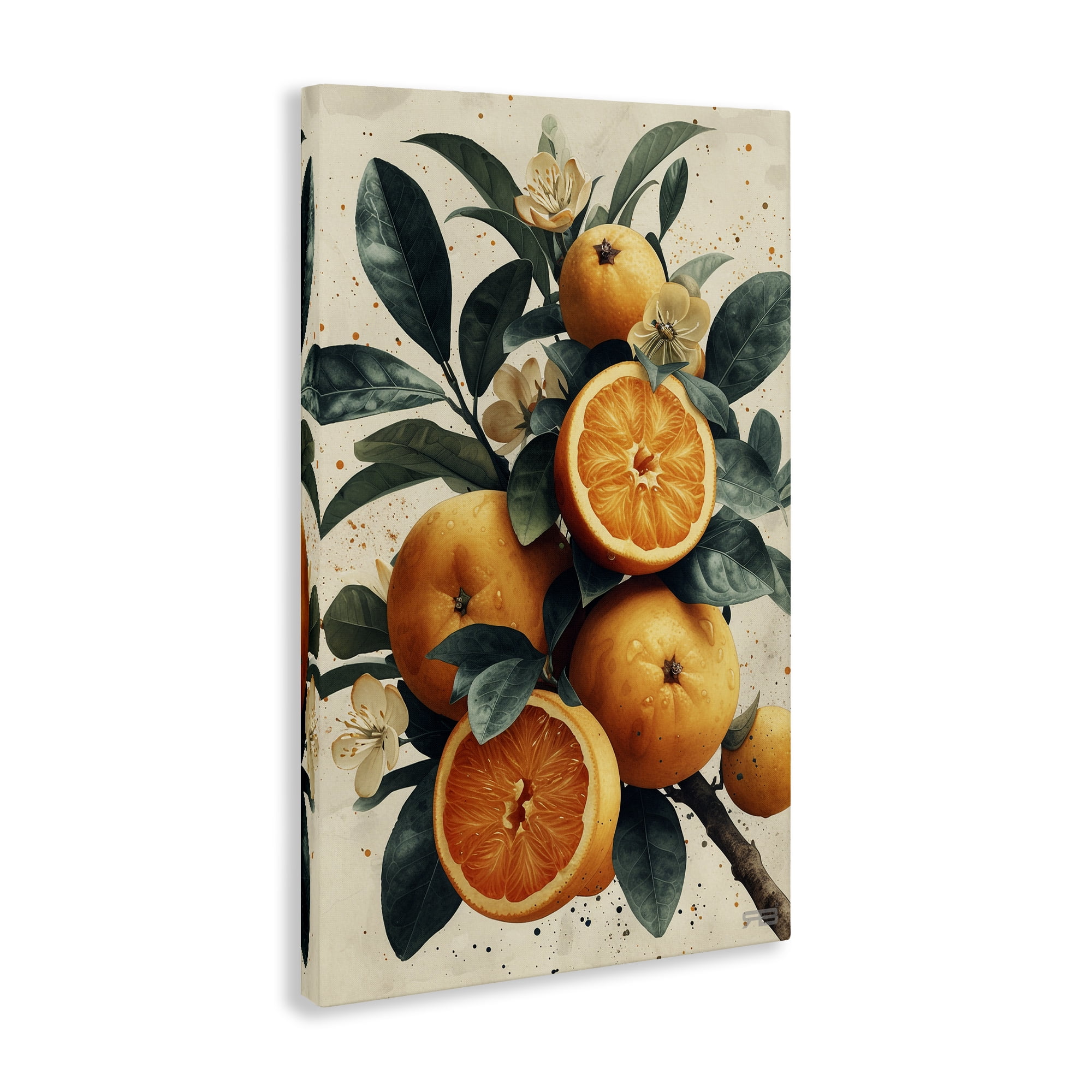 Stupell Industries Vibrant Citrus Branch Food & Beverage Painting Wrapped Canvas Art Print Wall Art, 16 x 24