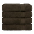 thumbnail image 3 of Cotton Paradise 100% Cotton 4 Piece Turkish Bath Towel Set, Soft Plush Towels Clearance Bathroom Set, Brown, 3 of 6