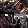 thumbnail image 4 of HUISEFOR Brown Bear Car Seat Cover Full Set Breathable Scratch-Resistant Including Car Steering Wheel Cover, Belt Cover, Armrest Cover, Head Rest Protector, Fit for Most Cars, Auto, SUVs, 4 of 7