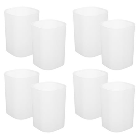 Hytrove 10Pcs PVC Pen Cup Holder for Desk Classroom Pencil Organizer White and Black