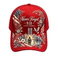 thumbnail image 2 of 911 25th Anniversary Hat, Never Forget 9/11 25th Anniversary Baseball Cap Patriotic Vintage Hats for Men Women, 2 of 5