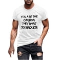thumbnail image 2 of Qertyioot Coupe Classique Léger T-Shirt à Manches Courtes Imprimé à Col Rond pour Homme Décontracté Mode Hauts, 2 of 4