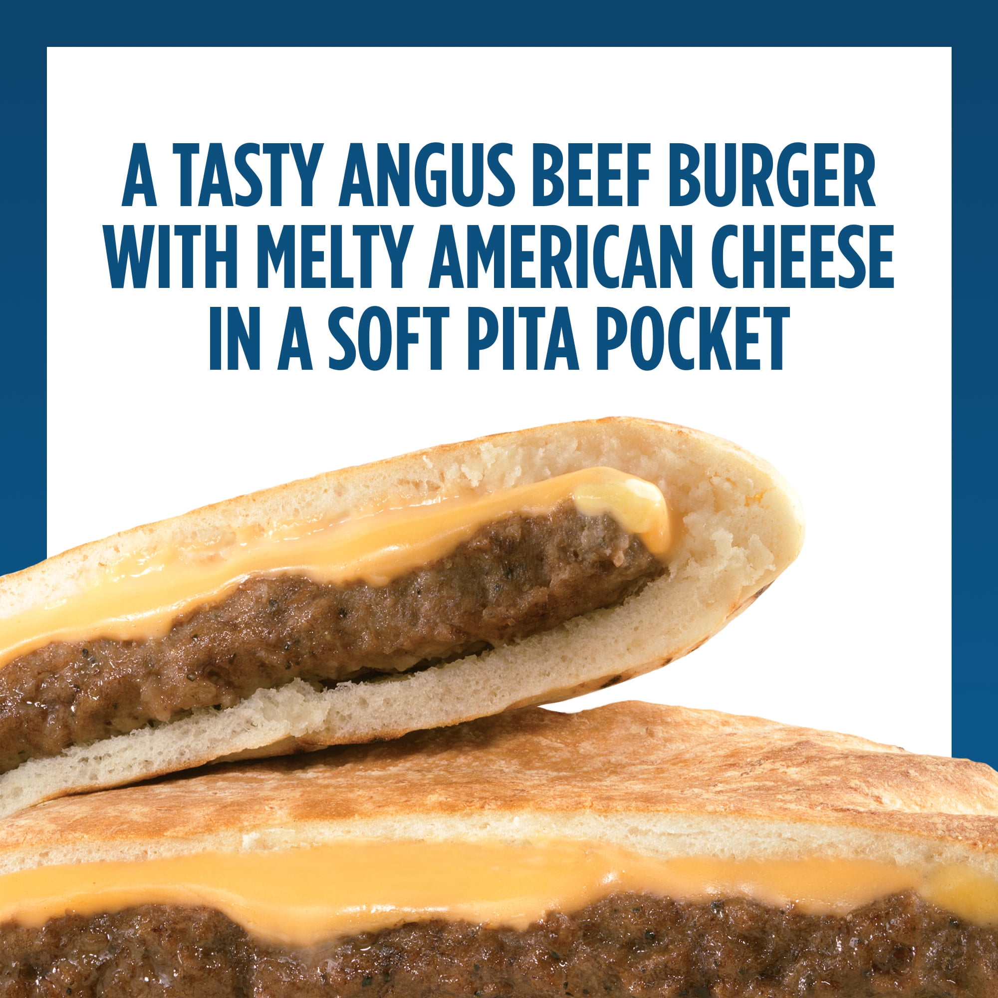 Sandwich Bros. Burger Melts, Frozen Pita Sandwiches, 13.5 oz., 6-Count