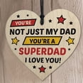 thumbnail image 4 of Dusknt Father'S Day Wooden Heart Shaped Pandant, Diy Paintable Wooden Tag Ornament, Natural Wood Creative Craft Hanging Decor, Lightweight Reusable Wall Home Decoration Gift for Dad, 4 of 6
