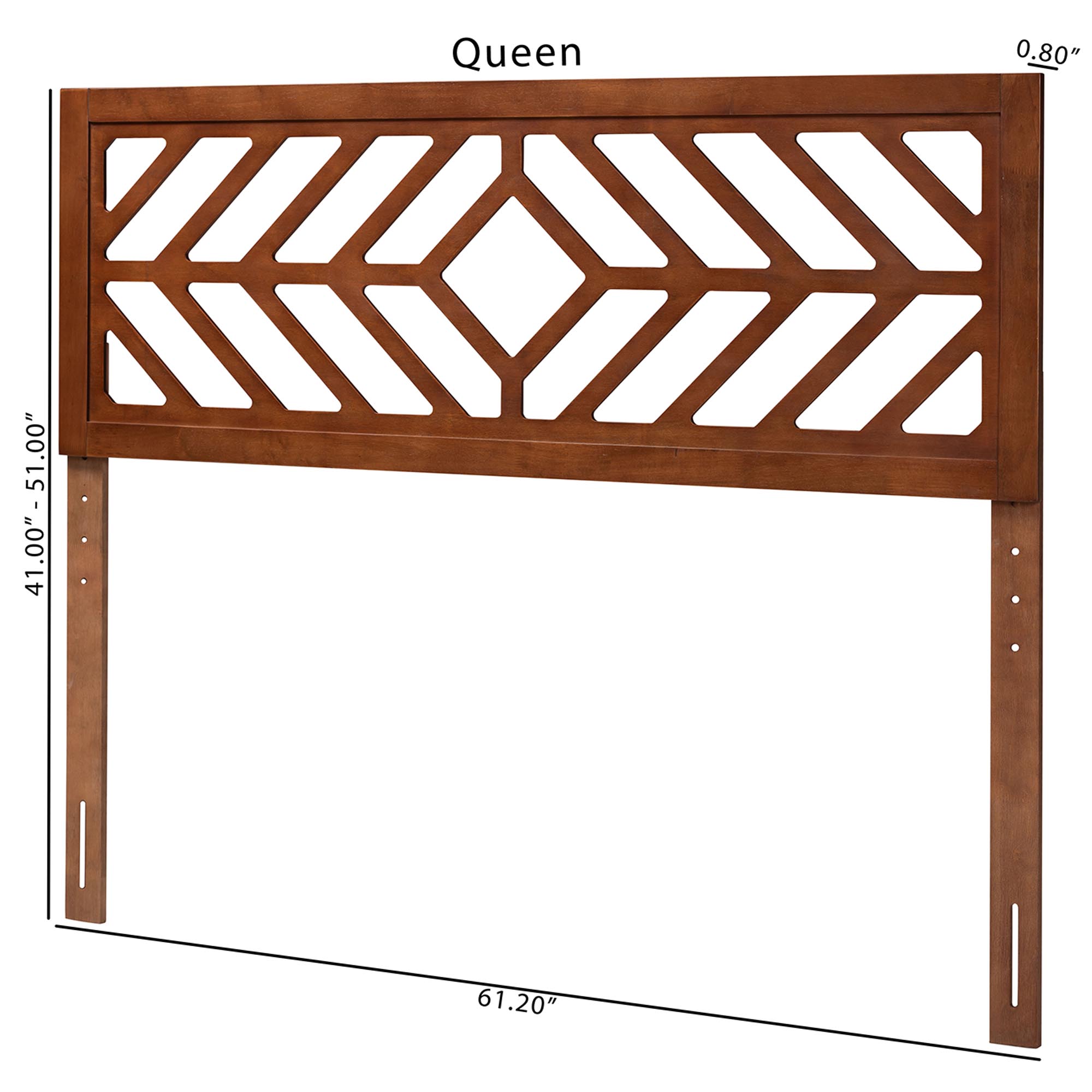 Baxton Studio Olsen Modern Headboard, Queen, Walnut Brown