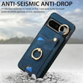 thumbnail image 2 of TECH CIRCLE For Google Pixel 6 Case,PU Leather Slim Case with 360°Rotation Finger Ring Kickstand Camera Protector Protective Magnetic Car Mount Cover for Google Pixel 6 5G 6.4" 2021,Blue, 2 of 8