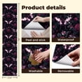 thumbnail image 5 of Peel and Stick Wallpaper Moth Rose Gothic Floral Dark Botanical Black Magenta Wall Mural 23.6in x 9.8ft Self Adhesive Removable Wall Paper Renter Friendly Wallpaper for Nursery Bedroom Cabinets, 5 of 8