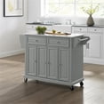 thumbnail image 2 of Crosley Furniture Wood Granite Top Kitchen Cart in Gray/White, 2 of 11