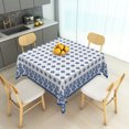 thumbnail image 5 of Tchckioa Boho Blue Square Tablecloth,54x54 Inch Waterproof Table Cloth Cover for Restaurant Decor, 5 of 6