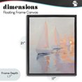 thumbnail image 4 of Stupell Industries Tropical Peach Sunset Sailboats on Sea Black Floating Frame Canvas Art, 17 x 21, by Creative Studio, 4 of 8