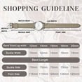 thumbnail image 4 of ANBEER 14mm Flat Thin Elegant Genuine Leather Watch Strap,Quick Release Replacement Watch Band,Khaki with Gold Buckle, 4 of 7
