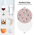 thumbnail image 6 of Honeii Hello Summer With Gnome print Leather Coaster Set of 4, ideal for safeguarding your furniture from drinks spills and effortless cleanup-Round Shape, 6 of 6