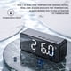 thumbnail image 3 of Mini Altavoz Bluetooth V5.0, reloj despertador ajustable, sonido envolvente LED, altavoz de Audio, Rosa, 3 of 4