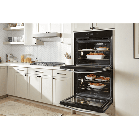 Whirlpool - 30" Smart Built-In Electric Convection Double Wall Oven with Air Fry - White