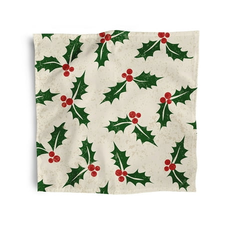 

Simply Daisy 18 x 18 Ivory Allover Holly Napkins Set of 4